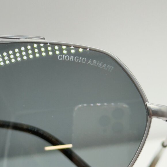Georgio Armani AR6111 3003/87 Sunglasses Matte Gunmetal Grey Lenses Square main image 5